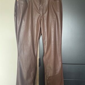 Judy Blue Chocolate Brown Faux Leather Pants